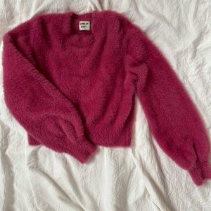 Sunday Best (by Aritzia) brand pink fuzzy sweater